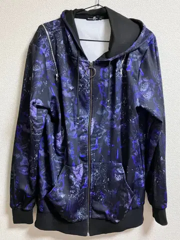 NieR 어패럴 후드티 파랑