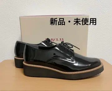 새상품 미사용 버클레이 BARCLAY 에나멜 레이스업 24.5cm