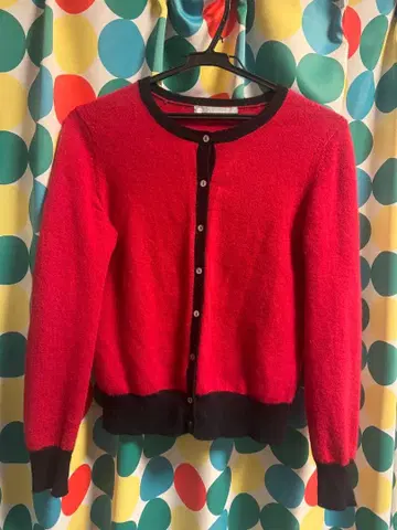 CASHMERE 캐시미어 긴팔 가디건 레드