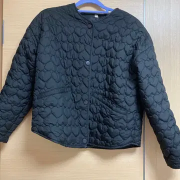 블랙 하트형 퀼팅 자켓 XS