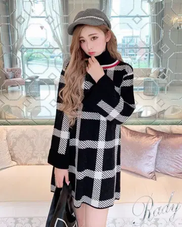 Rady 체크 니트 원피스