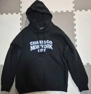 남성용 아우터 차리아앤코 후드티 블랙 L 사이즈
