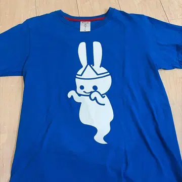 CUNE 토끼 프린트 T셔츠 파랑
