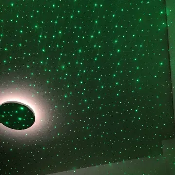 그린 컬러 레이저 천장 라이트 별 패턴