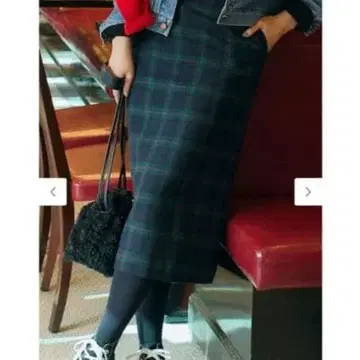 23구 울 타탄 체크 스커트 40 온워드 카시야마