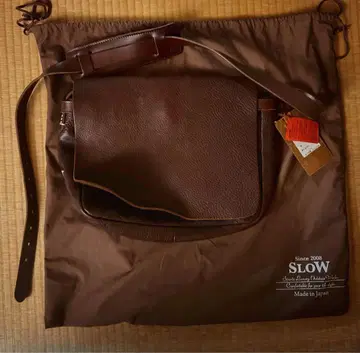 SLOW 숄더백 도치기 가죽, 더스트백 포함, 택 포함