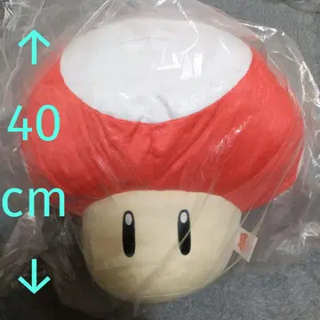 [ 미개봉 새상품 ] 슈퍼 마리오 버섯 봉제 인형 40cm