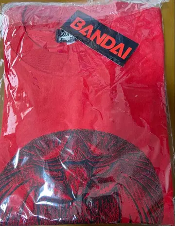 미개봉 새상품 반다이 백수전대 가오레인저 프린트 티셔츠 레드 L 사이즈