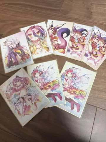 노 게임 노 라이프 색지 8점