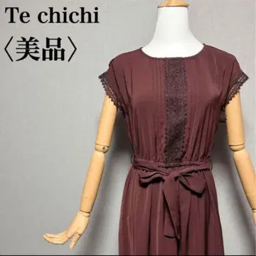 새상품급 Te chichi 레이스 롱 원피스 F 보르도 가을/겨울 리본