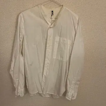 MHL. 화이트 셔츠 S 사이즈 마가렛호웰 노카라 화이트