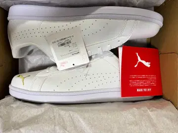 PUMA 스매시캣 스니커즈 화이트/골드 28.0cm