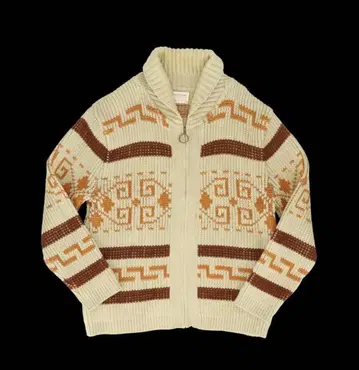 Pendleton 펜들턴 70s 화이트 택 카우친 스웨터 XL