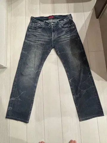 스트레이트 데님 다크 블루 y2k