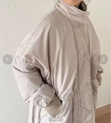 wee9s 위크스 퀼팅 코트 레이어드 충전솜