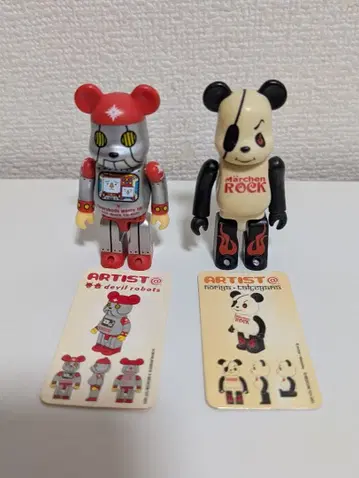 베어브릭 2체 세트 devilrobots & noritake
