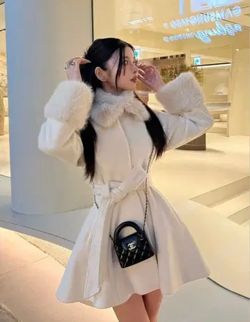 Darich 허리 벨트 멜톤 코트