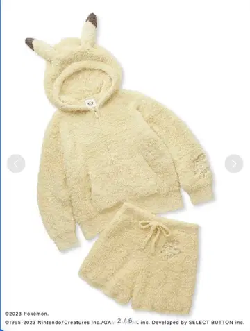 gelato pique 피카츄 후드티 & 숏팬츠 세트