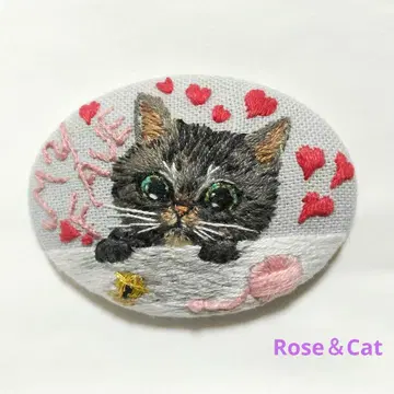 싸개 단추 자수 브로치 마음에 드는 것