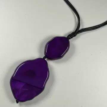 레리안 Leilian 바이올렛 롱 목걸이 빅 사이즈 아크릴