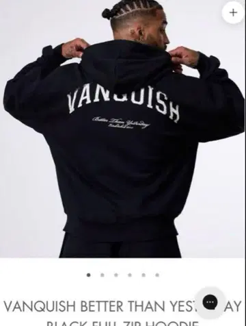 VANQUISH BETTER THAN YESTERDAY 풀 집업 후드티