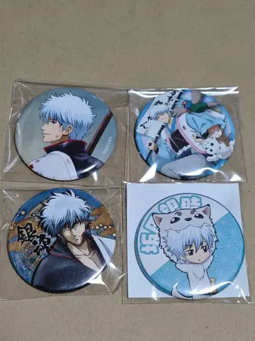 은혼 사카타 긴토키 캔뱃지 4개 세트 a