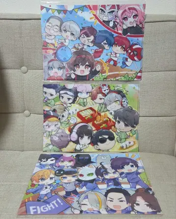 초멸 올스타 대운동회 그린팀 홍팀 파랑팀 방문자 한정판 굿즈 클리어 파일