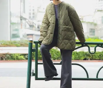 Ray Beams 퀼팅 자켓 올리브