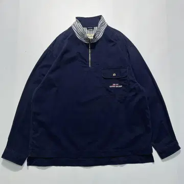 90s 에디 바우어 하프 지퍼 풀오버 L 네이비 6115