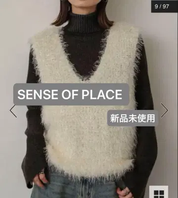 새상품 SENSE OF PLACE 몰 페더 니트 베스트