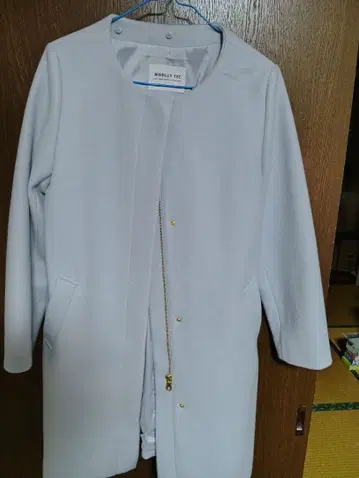 라이트 그레이 롱 코트 M 사이즈