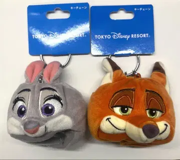 주토피아 팬캡 키링 주디 닉 세트