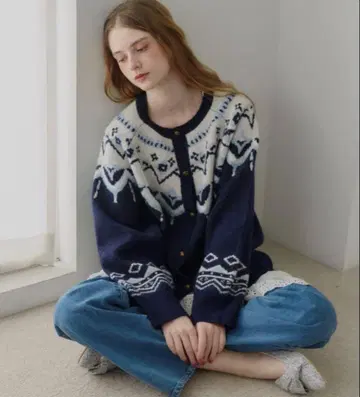 idem 이뎀 nordic knit cardigan