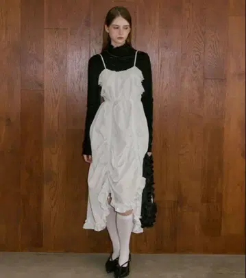 idem 이뎀 레이스 드로스트링 원피스