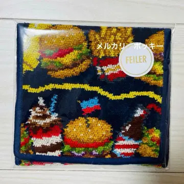 미개봉품 페이러 버거샵 손수건 파우치 네이비