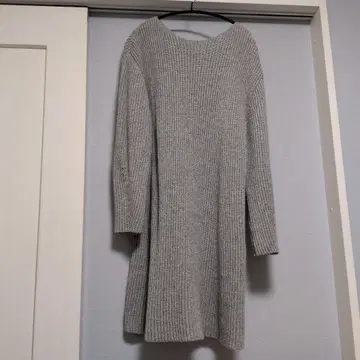 URBANRESEARCH 그레이 니트 원피스 A라인 긴팔