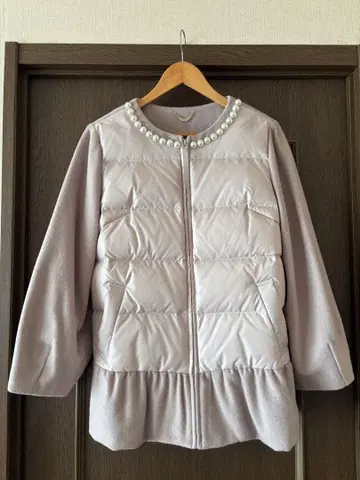 Rose Tiara 펄 노카라 자켓 빅 사이즈 42