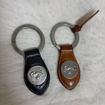 일비종떼 (IL BISONTE) 드롭형 가죽 키링 2개 세트