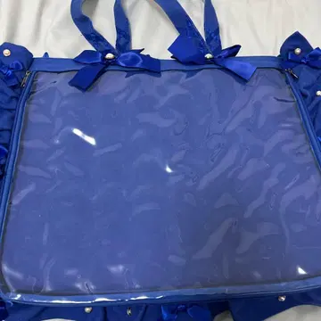 이타백 자카마트 a3 프릴 토트백 블루