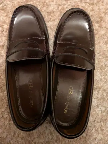 브라운 로퍼 밴딩 밑창 24cm