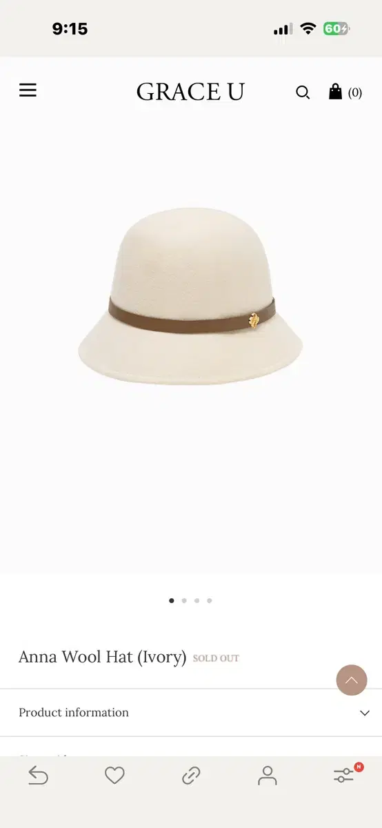 New Product) Grace U Anna Wool Hat (Cap)