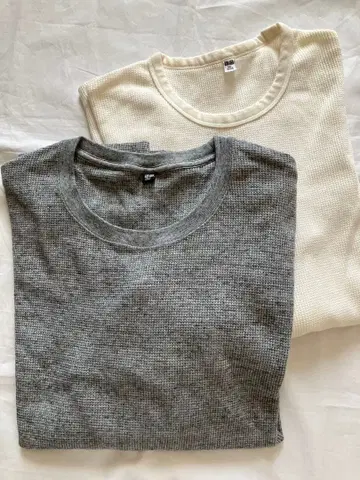 유니클로 와플 서멀 롱T 2장 세트 4XL 온라인 한정판