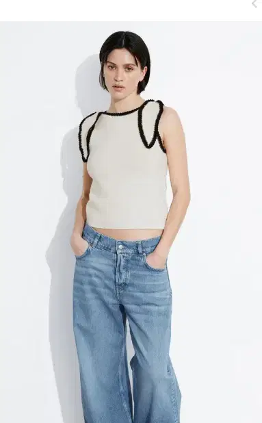 And Other Stories Ribbon Detail Knit Top Size L Brand New Authentic