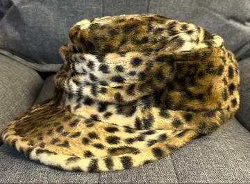 CA4LA 레오파드 퍼 헌팅 캡 캡