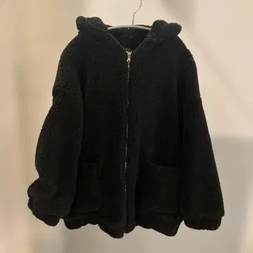 플리스 보아 자켓 블랙 F 사이즈
