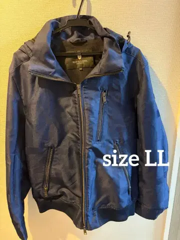 BLACK LABEL 후드 부착 자켓 LL 네이비 블랙 라벨