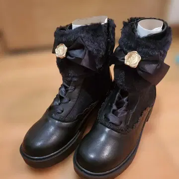 시마무라 아오키 미사코 x 니나스 레이스 부츠 진한 블랙 LL 사이즈