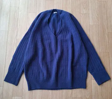 IENA 울 V넥 코쿤 니트