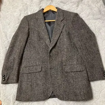 해리스 트위드 테일러드 자켓 호두 버튼 영국제 [클리닝 완료]
