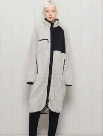 노마티디 플리스 지퍼 롱 코트 보아